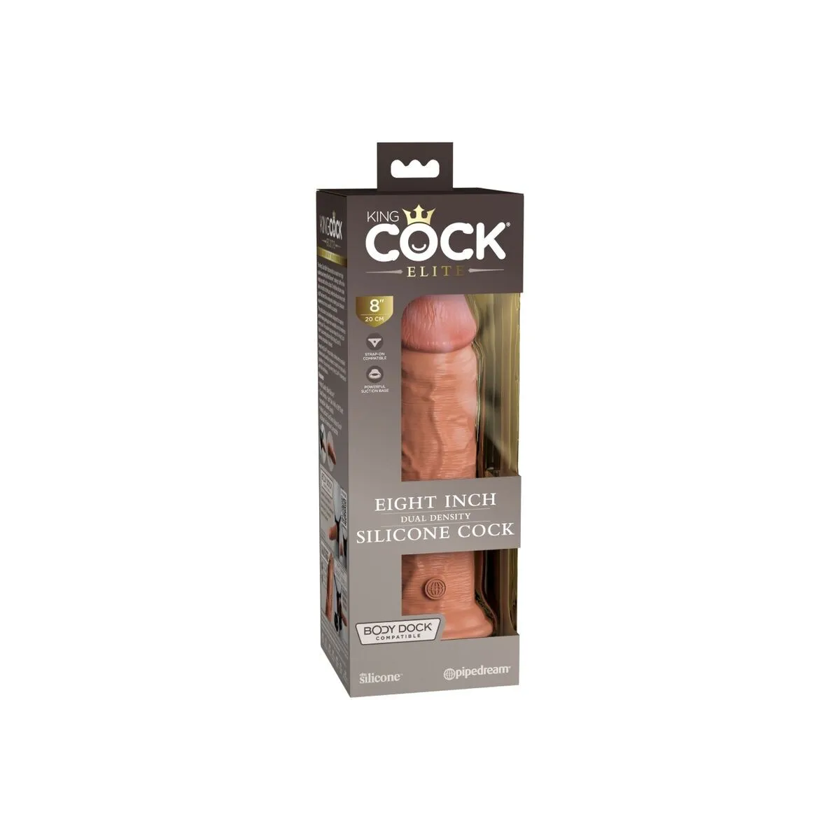Elite Realistischer Silikondildo 20,3 cm Karamell von King Cock | Fesselliebe.de