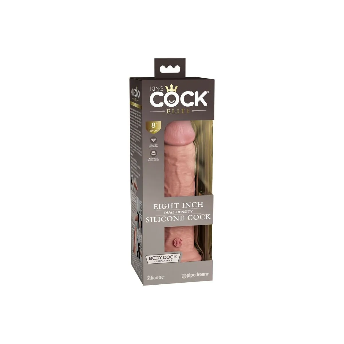 Elite Realistischer Silikondildo 20,3 cm von King Cock | Fesselliebe.de