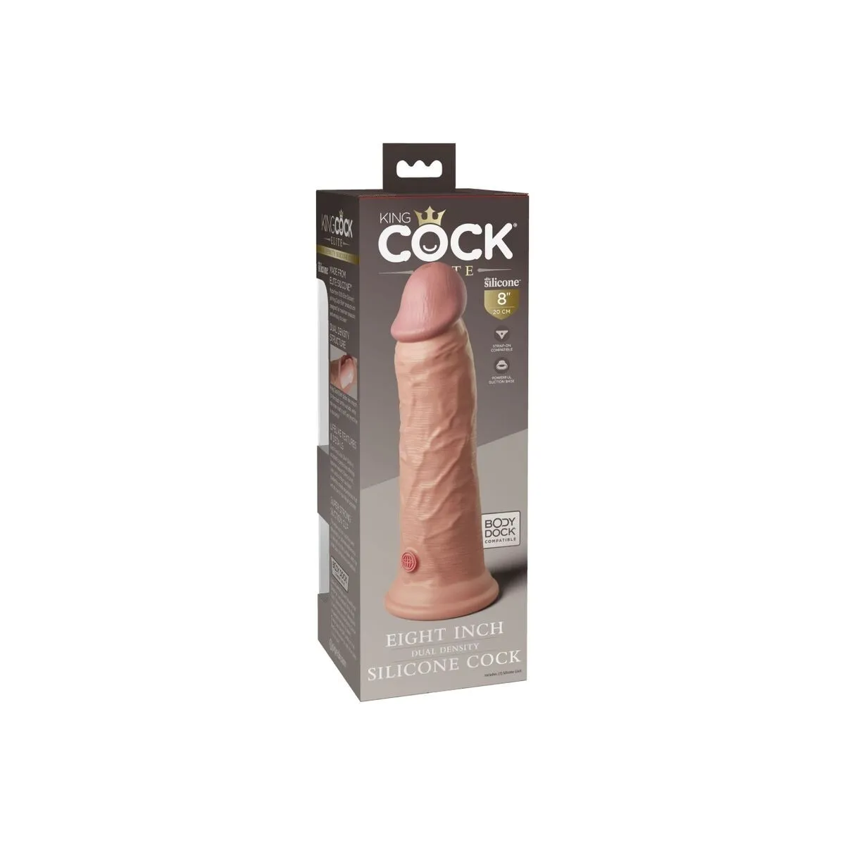 Elite Realistischer Silikondildo 20,3 cm von King Cock | Fesselliebe.de