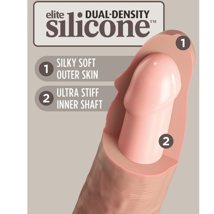 Elite Realistischer Silikondildo 25,4 cm von King Cock | Fesselliebe.de