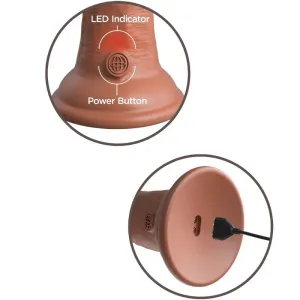 Elite Realistischer Dildo mit Vibration und Silikon 15,2 cm Karamell von King Cock