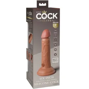 Elite Realistischer Dildo mit Vibration und Silikon 15,2 cm Karamell von King Cock