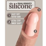 Elite Realistischer Dildo mit Vibration und Silikon 15,2 cm von King Cock | Fesselliebe.de