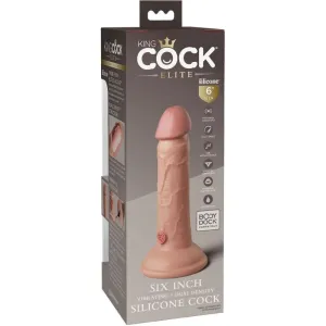 Elite Realistischer Dildo mit Vibration und Silikon 15,2 cm von King Cock