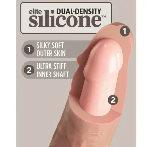 Elite Realistischer Dildo Vibrator & Silikon mit Fernbedienung 17,8 cm von King Cock