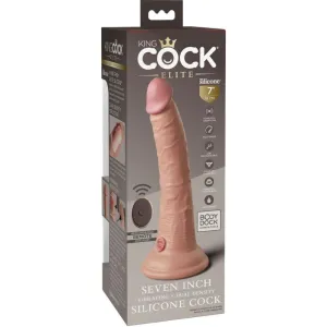 Elite Realistischer Dildo Vibrator & Silikon mit Fernbedienung 17,8 cm von King Cock