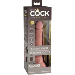 Elite Realistischer Dildo Vibrator & Silikon mit Fernbedienung 17,8 cm von King Cock