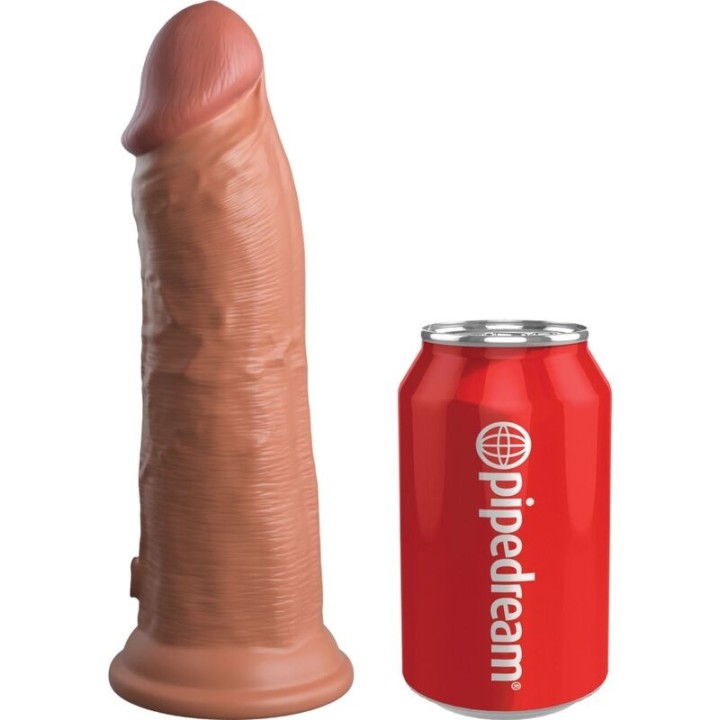Elite Realistischer Dildo mit Vibration und Silikon 20,3 cm Karamell von King Cock | Fesselliebe.de