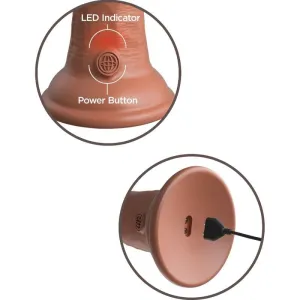 Elite Realistischer Dildo mit Vibration und Silikon 20,3 cm Karamell von King Cock