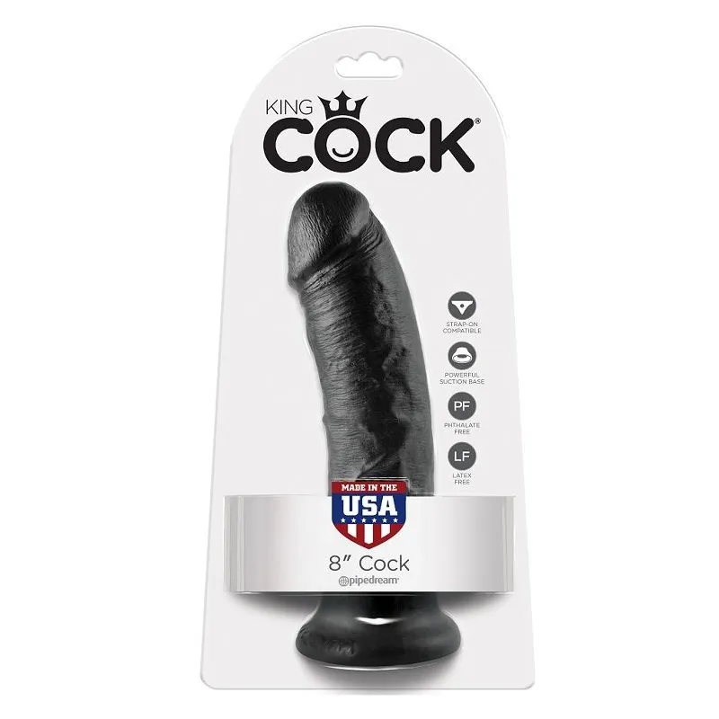 8 Dildo Schwarz 20,3 cm von King Cock | Fesselliebe.de