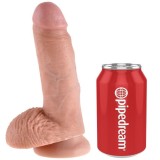 7 Dildo Fleisch mit Eier 17,8 cm von King Cock | Fesselliebe.de