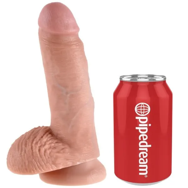 7 Dildo Fleisch mit Eier 17,8 cm von King Cock | Fesselliebe.de