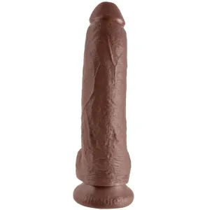 9 Dildo Braun mit Eier 22,9 cm von King Cock