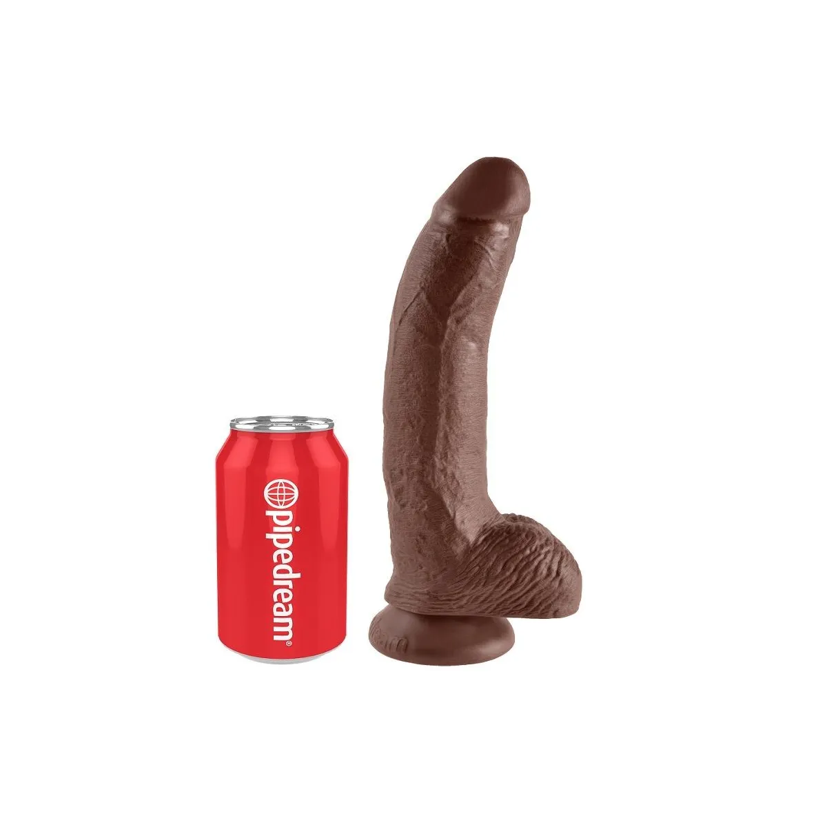 9 Dildo Braun mit Eier 22,9 cm von King Cock | Fesselliebe.de