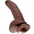 9 Dildo Braun mit Eier 22,9 cm von King Cock