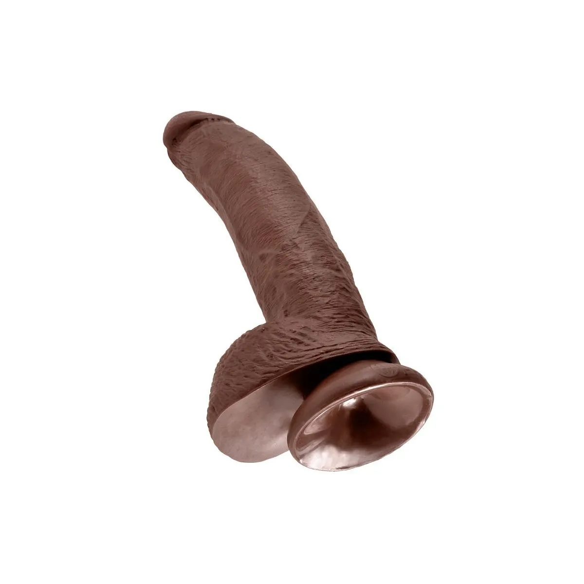 9 Dildo Braun mit Eier 22,9 cm von King Cock | Fesselliebe.de
