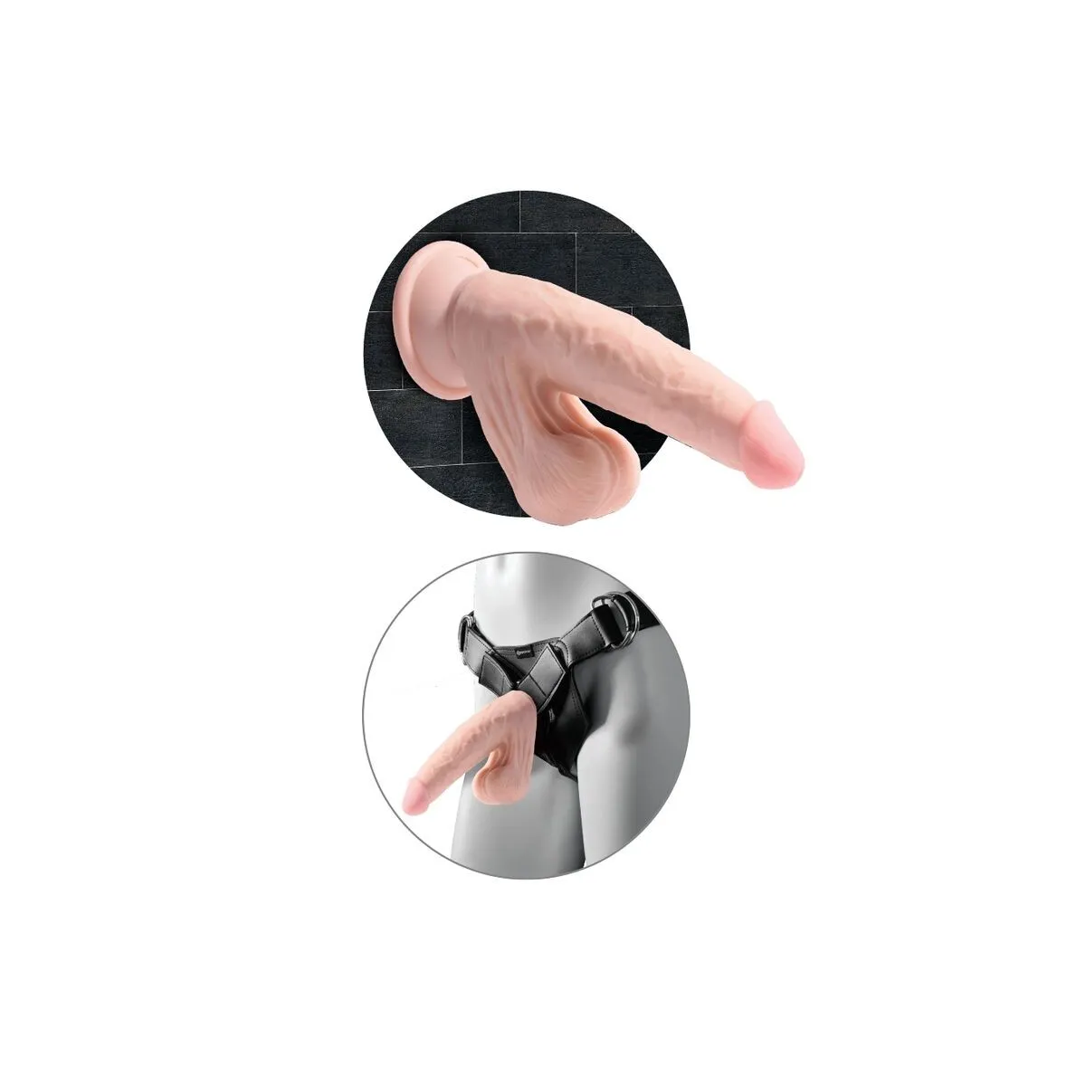 Plus 3D Dildo Swinging Balls 20,3 cm von King Cock Plus | Fesselliebe.de