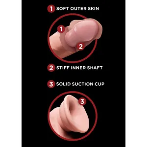Plus 3D Dildo Swinging Balls 20,3 cm von King Cock Plus