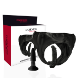 Höschen mit Plug und Auswechselbarem Dildo von Darkness Sensations | Fesselliebe.de