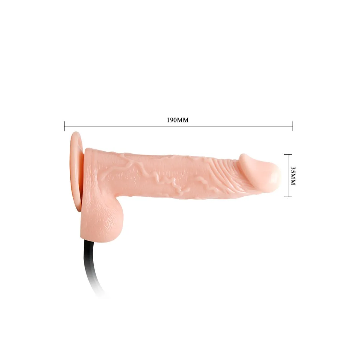 Realistischer aufblasbarer Dildo mit Saugnäpfen 15 cm von Baile Dildos | Fesselliebe.de