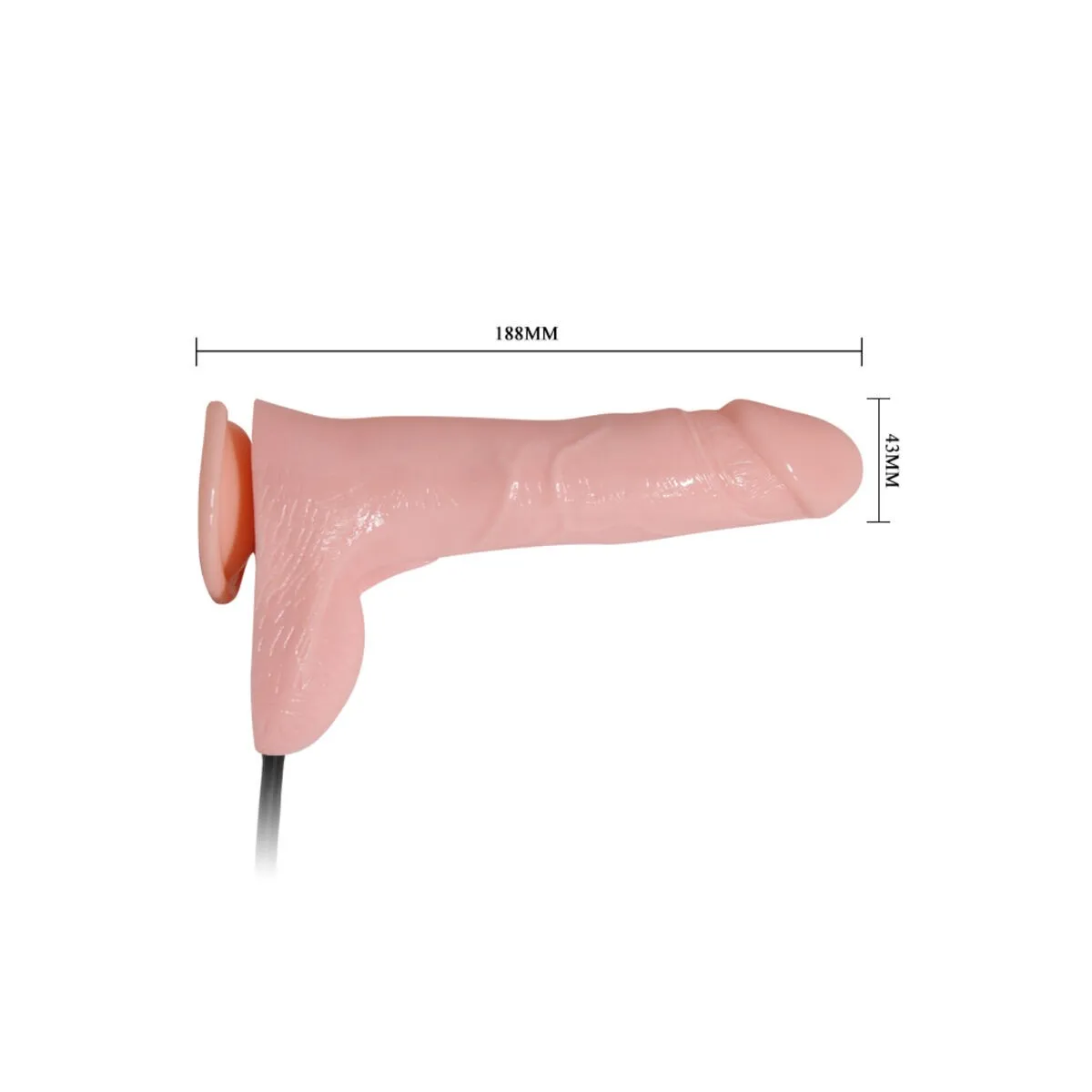 Aufblasbarer Realistischer Dildo mit Saugnäpfen 15 cm von Baile Dildos | Fesselliebe.de