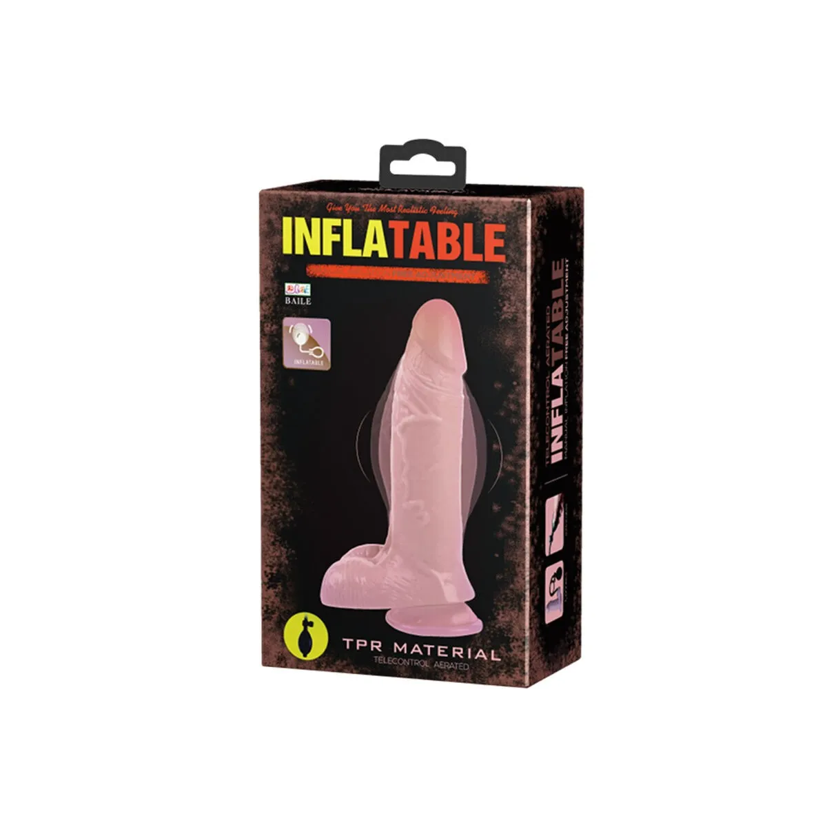 Aufblasbarer Realistischer Dildo mit Saugnäpfen 15 cm von Baile Dildos | Fesselliebe.de