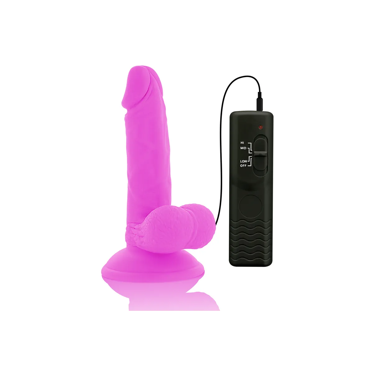 Flexibler Vibrierender Dildo Lila 17 cm -O- 3,3 cm von Diversia | Fesselliebe.de