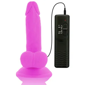 Flexibler Vibrierender Dildo Lila 17 cm -O- 3,3 cm von Diversia