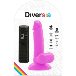 Flexibler Vibrierender Dildo Lila 17 cm -O- 3,3 cm von Diversia