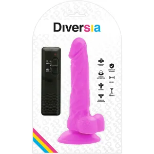 Flexibler Vibrierender Dildo Lila 18 cm -O- 4 cm von Diversia