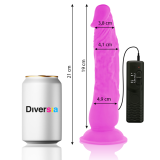 Flexibler Vibrierender Dildo Lila 21 cm -O- 4,9 cm von Diversia | Fesselliebe.de