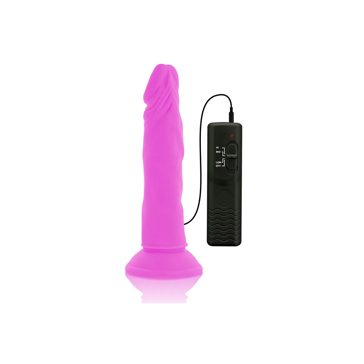 Flexibler Vibrierender Dildo Lila 23 cm -O- 4,3 cm von Diversia | Fesselliebe.de