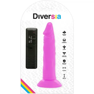 Flexibler Vibrierender Dildo Lila 23 cm -O- 4,3 cm von Diversia