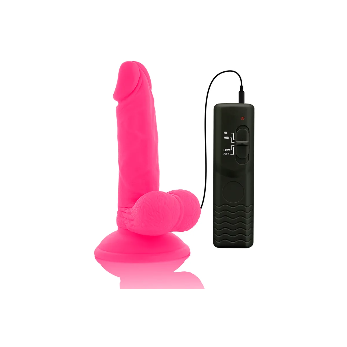Flexibler Vibrierender Dildo Rosa 17 cm -O- 3,3 cm von Diversia | Fesselliebe.de