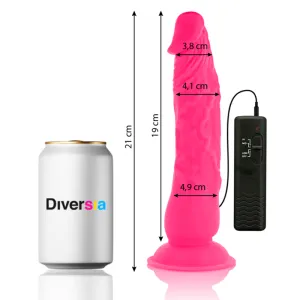 Flexibler Vibrierender Dildo Rosa 21 cm -O- 4,9 cm von Diversia