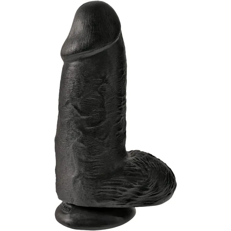 Polliger Realistischer Penis 23 cm Schwarz von King Cock | Fesselliebe.de