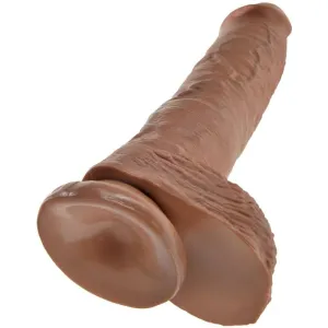 Realistischer Penis mit Kugeln 19,8 cm Karamell von King Cock
