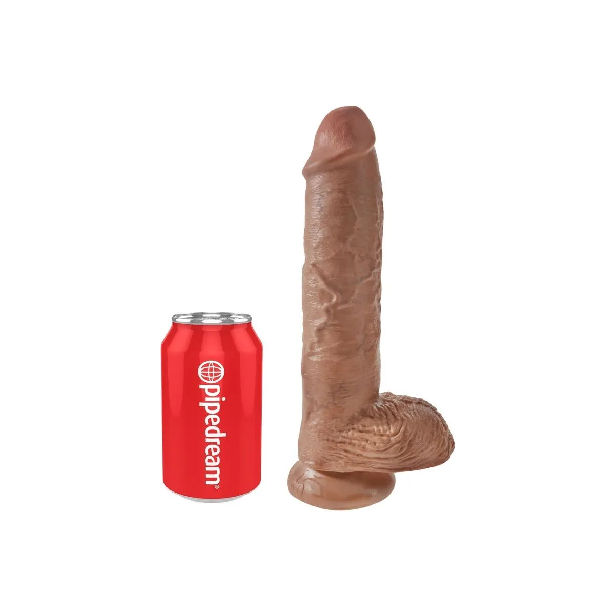 Realistischer Penis mit Kugeln 19,8 cm Karamell von King Cock | Fesselliebe.de