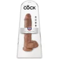 Realistischer Penis mit Kugeln 19,8 cm Karamell von King Cock