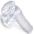 Clear Realistischer Penis mit Eieren 13,5 cm Transparent von King Cock