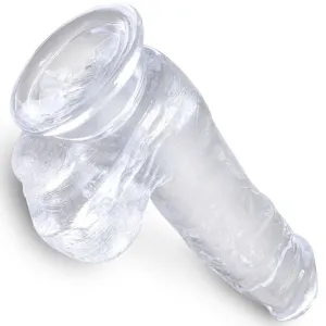 Clear Realistischer Penis mit Eieren 13,5 cm Transparent von King Cock