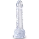 Clear Realistischer Penis mit Eieren 15,2 cm Transparent von King Cock | Fesselliebe.de