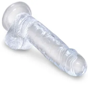 Clear Realistischer Penis mit Eieren 15,2 cm Transparent von King Cock