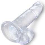 Clear Realistischer Penis mit Eieren 15,2 cm Transparent von King Cock | Fesselliebe.de