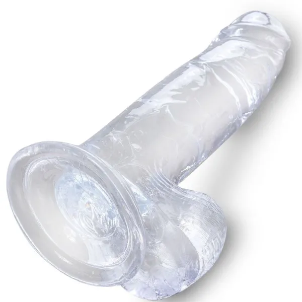 Clear Realistischer Penis mit Eieren 15,2 cm Transparent von King Cock | Fesselliebe.de