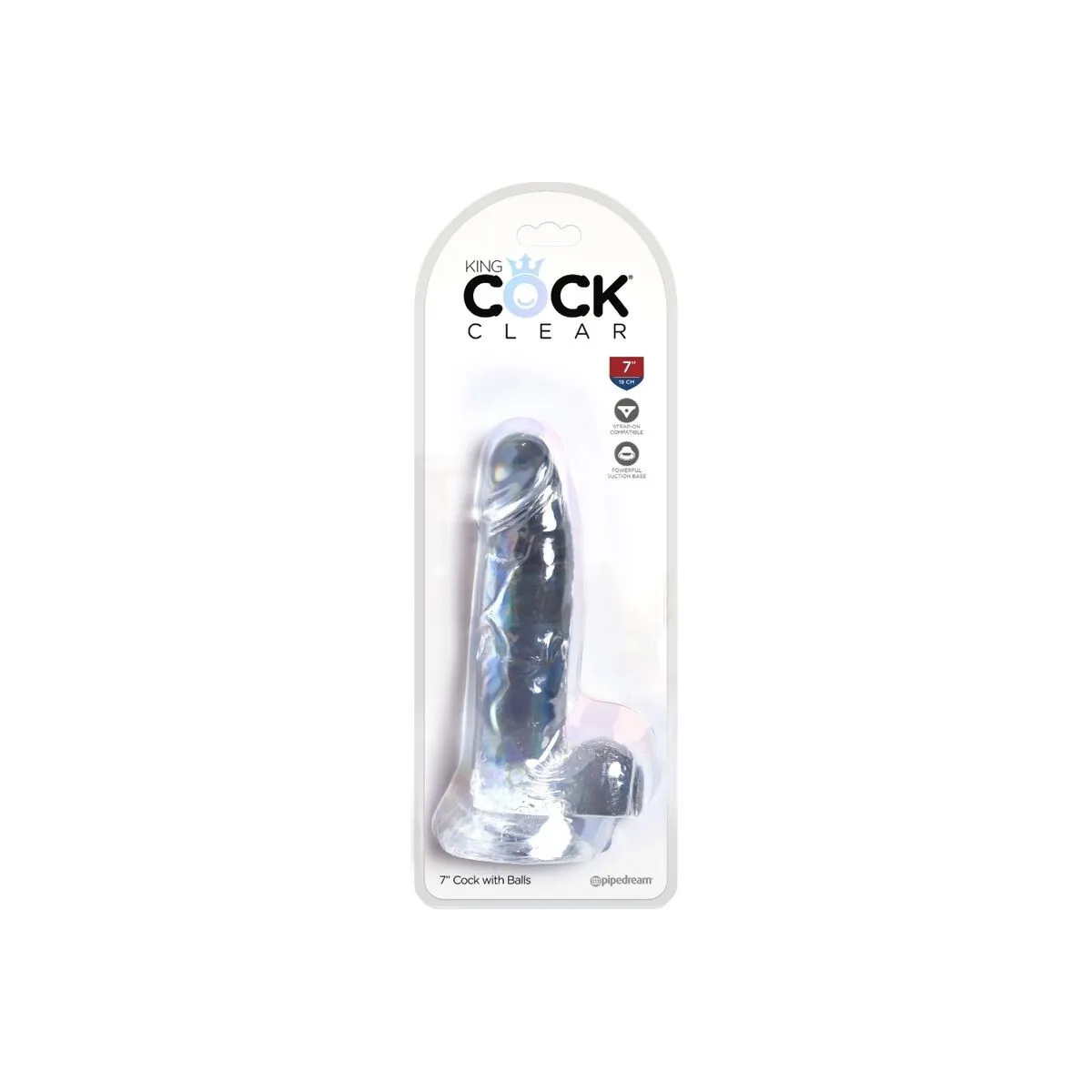 Clear Realistischer Penis mit Eieren 15,2 cm Transparent von King Cock | Fesselliebe.de