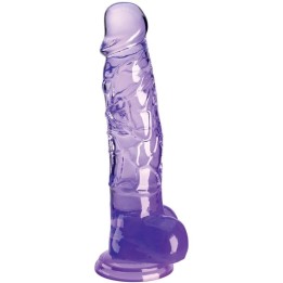 Clear Realistischer Penis mit Kugeln 16,5 cm Lila von King Cock | Fesselliebe.de