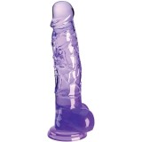 Clear Realistischer Penis mit Kugeln 16,5 cm Lila von King Cock | Fesselliebe.de
