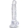 Clear Realistischer Penis mit Eieren 16,5 cm Transparent von King Cock