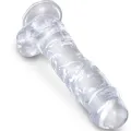 Clear Realistischer Penis mit Eieren 16,5 cm Transparent von King Cock